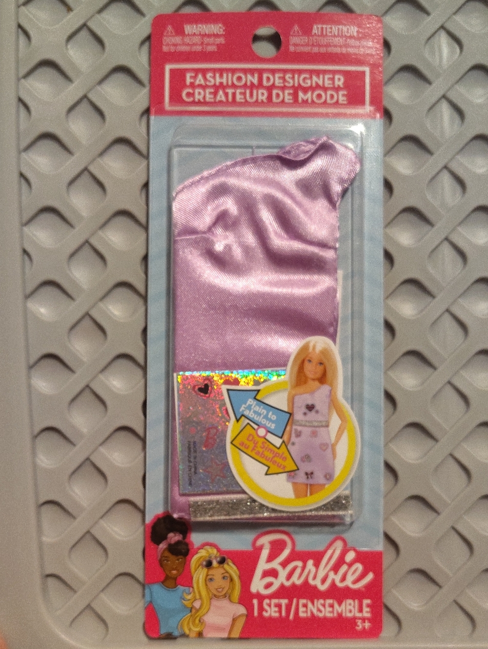 3 For $10🆕Barbie Lavender Satin One-Shoulder Dress